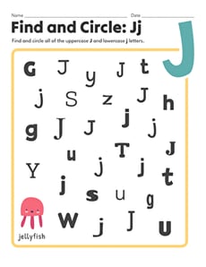 Find and Circle: Jj