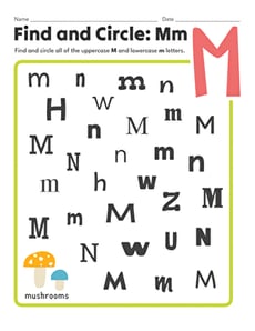 Find and Circle: Mm