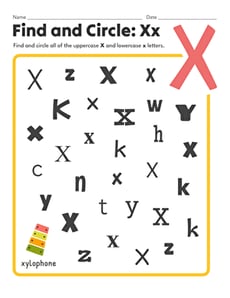 Find and Circle: Xx