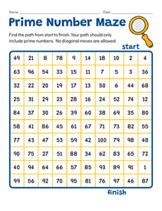 Prime Number Maze