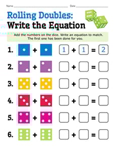 Rolling Doubles: Write the Equation