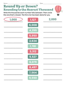 Round Up or Down? Rounding to the Nearest Thousand