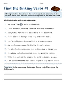Find the Linking Verbs #1