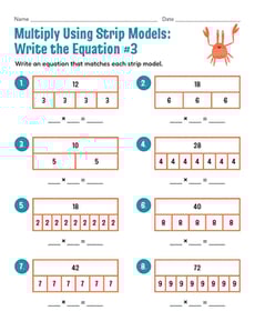 Multiply Using Strip Models: Write the Equation #3