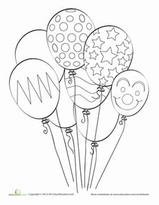 Balloon Coloring Page