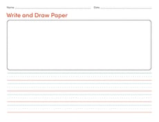 Write and Draw Paper: 11" x 8.5"
