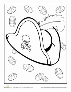 Pirate Hat Coloring Page