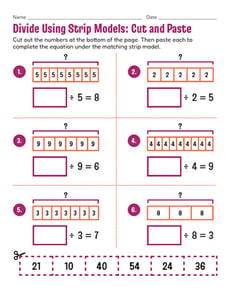 Divide Using Strip Models: Cut and Paste