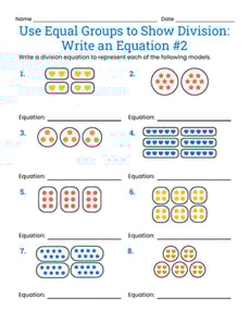 Use Equal Groups to Show Division: Write an Equation #2