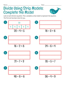 Divide Using Strip Models: Complete the Model