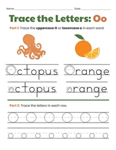 Trace the Letters: Oo