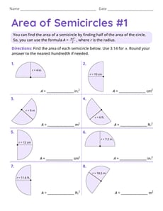 Area of Semicircles #1