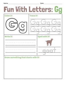 Fun With Letters: Gg