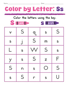Color by Letter: Ss