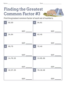 Finding the Greatest Common Factor #3