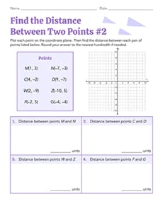 Find the Distance Between Two Points #2