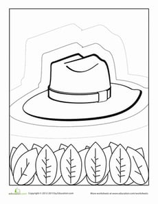 Hat Coloring Page