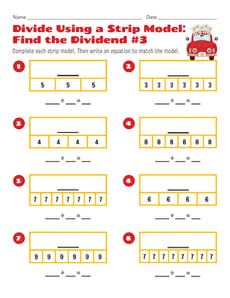 Divide Using a Strip Model: Find the Dividend #3