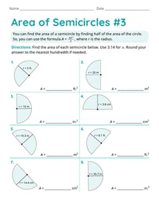 Area of Semicircles #3