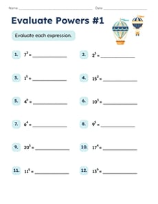 Evaluate Powers #1