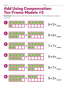 Add Using Compensation: Ten Frame Models #2