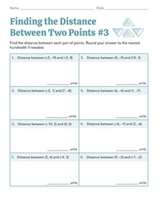 Finding the Distance Between Two Points #3