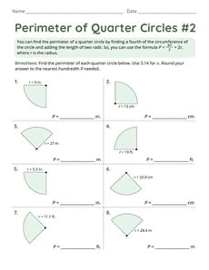 Perimeter of Quarter Circles #2