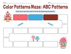 Color Patterns Maze: ABC Patterns
