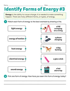 Identify Forms of Energy #3