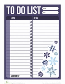 Winter To Do List