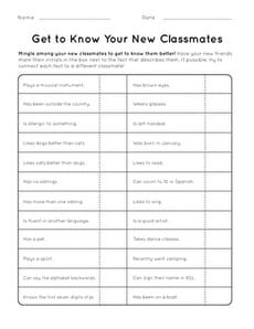 Back to School Icebreakers
