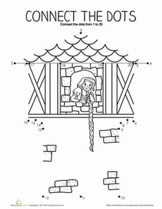 Rapunzel's Connect the Dots 1-20