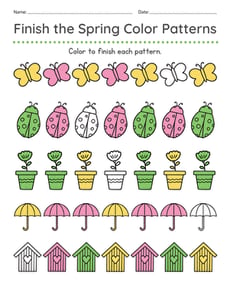 Finish the Spring Color Patterns