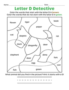 Letter D Detective