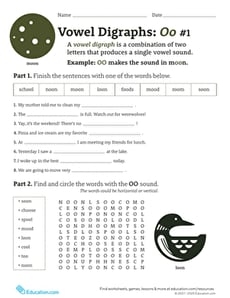 Vowel Digraphs: OO #1