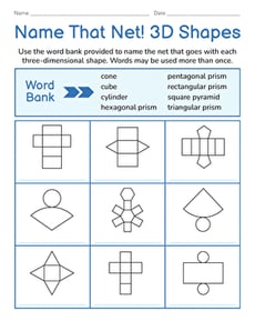 Name that Net! 3D Shapes