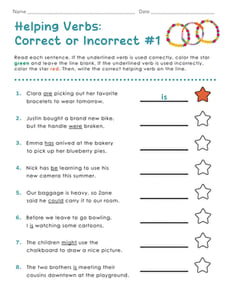 Helping Verbs: Correct or Incorrect #1