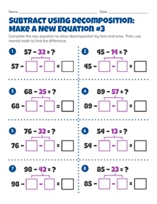 Subtract Using Decomposition: Make a New Equation #3