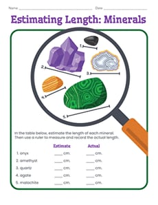 Estimating Length: Minerals