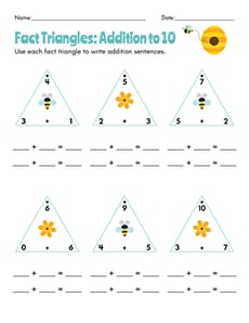 Fact Triangles: Addition to 10