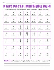 Fast Facts: Multiply by 4