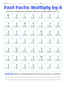 Fast Facts: Multiply by 8