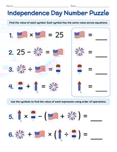 Independence Day Number Puzzle