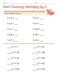 Fact Fluency: Multiply by 7