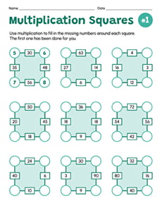 Multiplication Squares #1