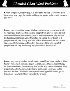Spooky Story Problems