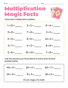 Multiplication Magic Facts