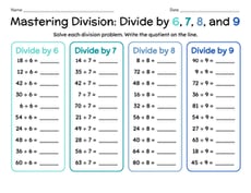 Mastering Division: Divide by 6, 7, 8, and 9