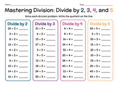 Mastering Division: Divide by 2, 3, 4, and 5