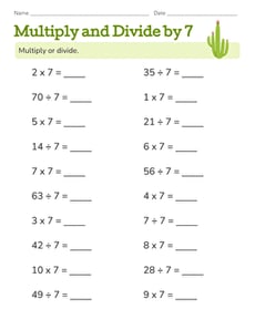 Multiply and Divide by 7